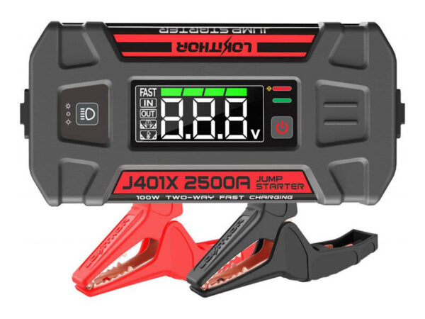 37016_1 Lokithor J401X käivitusabi / booster 2500A + Powerbank 20000mAh + Taskulamp 4-in-1 seade, mis töötab -40°C juures
