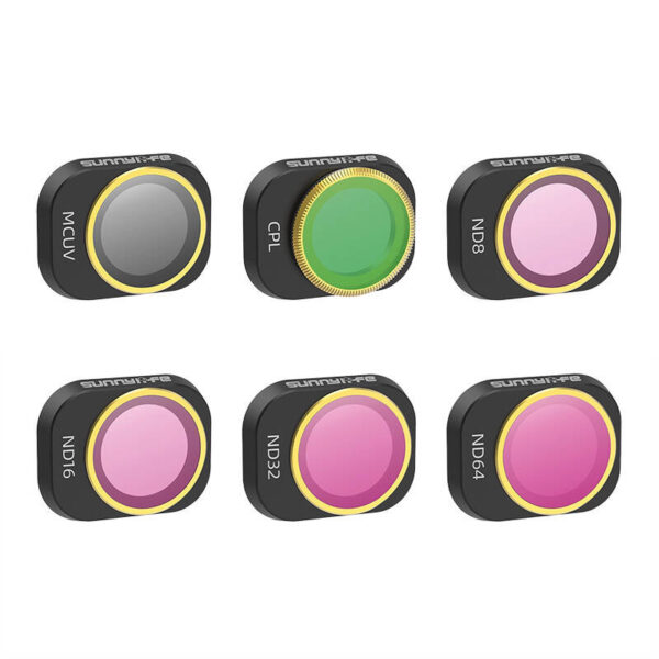 6 objektiivifiltrit MCUV, CPL, ND8/16/32/64 Sunnylife DJI MINI 4 PRO jaoks