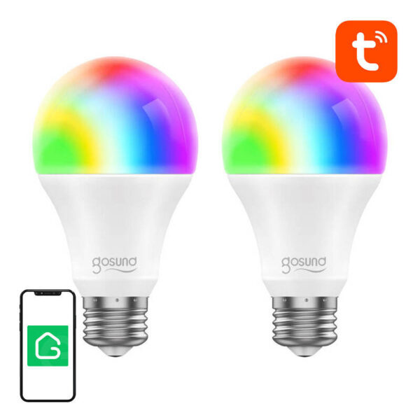 Nutikas Pirn WiFi RGB LED Gosund WB4-2 E27 (2-pakk) Tuya