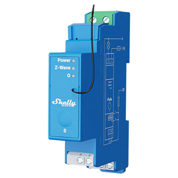 Shelly Qubino Pro 1 DIN raudtee relee, 1-kanal, Z-Wave