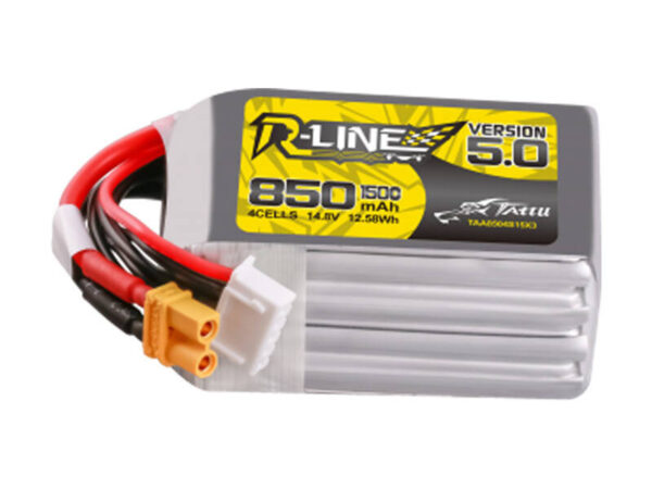 Tattu R-Line Versioon 5.0 850 mAh 14,8 V 4S1P 150C XT30U-F