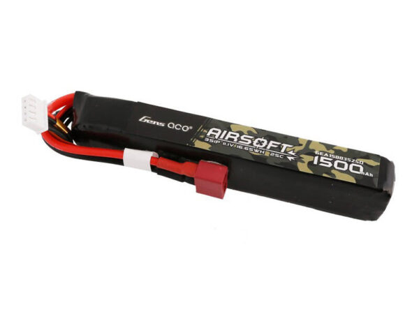 42750_4 Gens ace 25C 1500mAh 3S1P 11.1V Airsofti relva Lipo aku T pistikuga