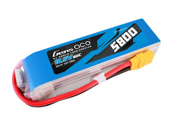 42775_3 Gens ace 5800mAh 60C 18.5V 5S1P Lipo aku komplekt XT90 pistikuga