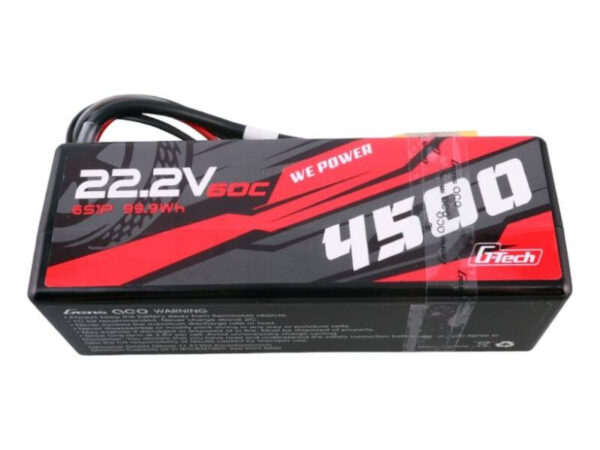 Gens ace G-Tech 4500mAh 6S1P 22.2V 60C HardCase RC auto Lipo aku 14#