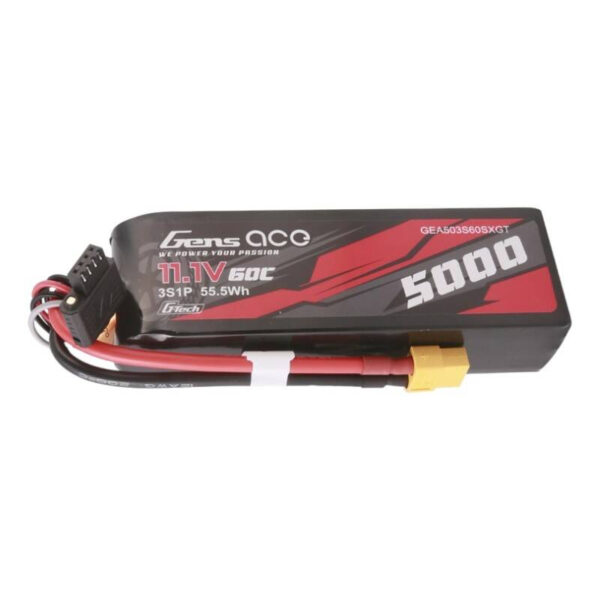 42811_1 Gens ace G-Tech 5000mAh 11.1V 60C 3S1P lühikese suurusega Lipo XT60 pistikuga