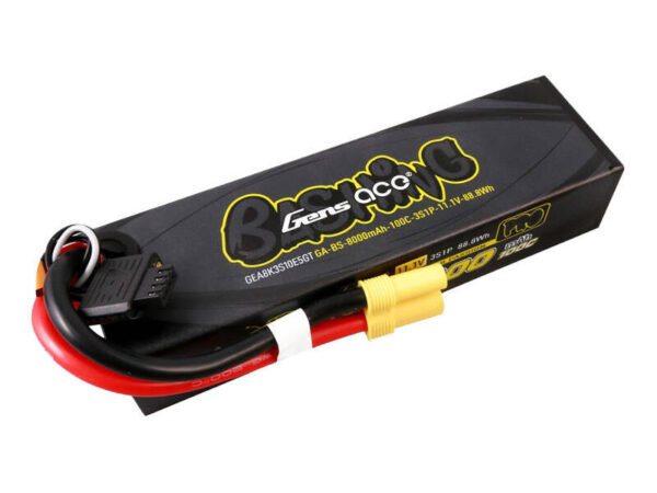 Gens ace G-Tech 8000mAh 11.1V 100C 3S1P Lipo aku komplekt EC5-Bashing seeria jaoks