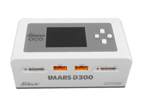 42830_1 Gens Ace IMARS D300 G-Tech Channel AC/DC 300W/700W RC Aku Laadija-EU Valge