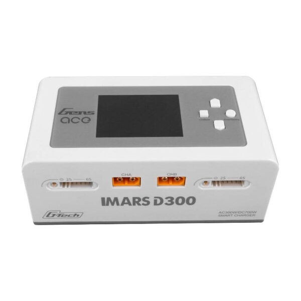 Gens Ace IMARS D300 G-Tech Channel AC/DC 300W/700W RC Aku Laadija-EU Valge