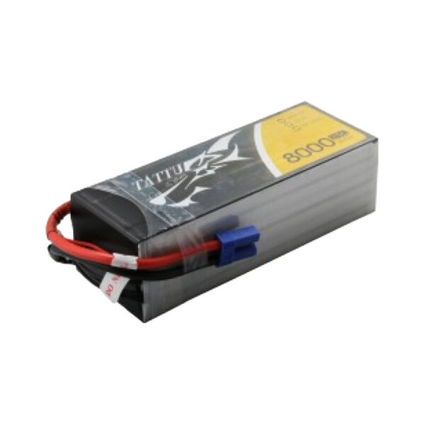 Tattu 8000mAh 22.2V 25C 6S1P Lipo aku komplekt EC5-iga