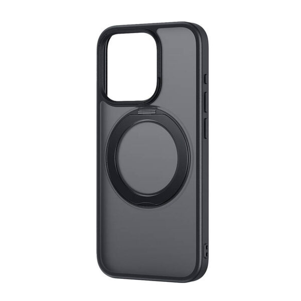Telefonikott Baseus SkyRing Magnetiga koos alusega iP 13 Pro jaoks + karastatud klaas ja puhastuskomplekt (must)