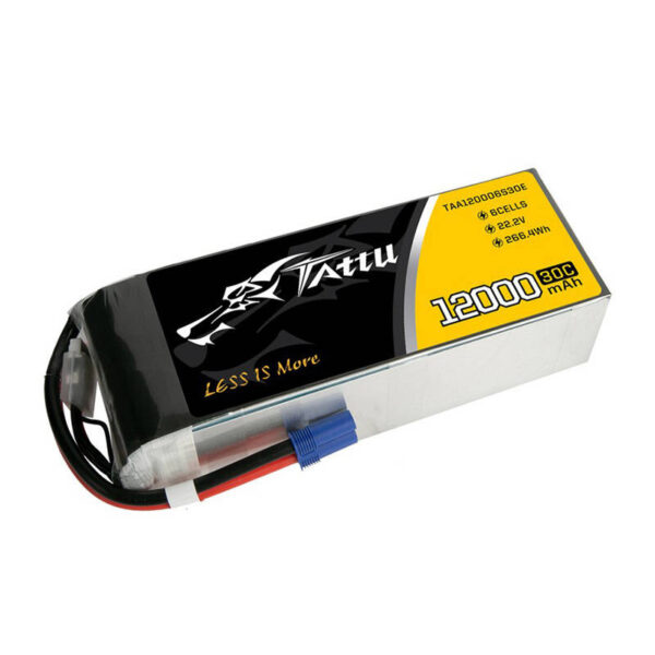 Tattu 12000mAh 22.2V 30C 6S1P UAV Lipo aku komplekt EC5 pistikuga
