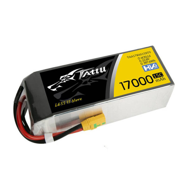 Tattu 17000mAh 22.8V 15C 6S1P Lipo Aku XT90-S (anti-spark) pistikuga