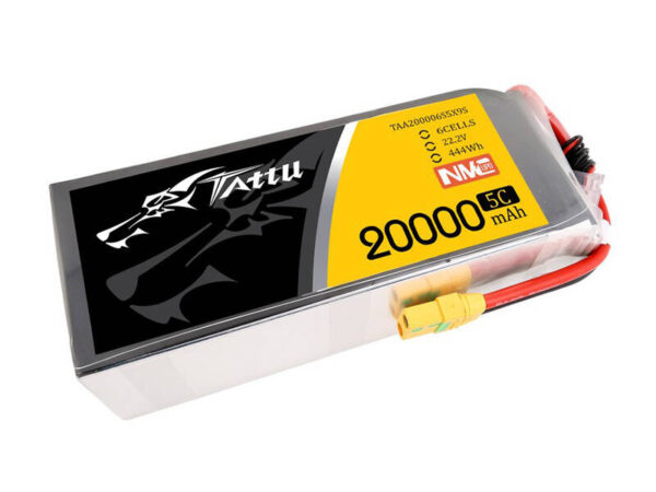 43182_3 Tattu NMC 20000mAh 22.2V 5C 6S1P Lipo aku komplekt XT90-S pistikuga