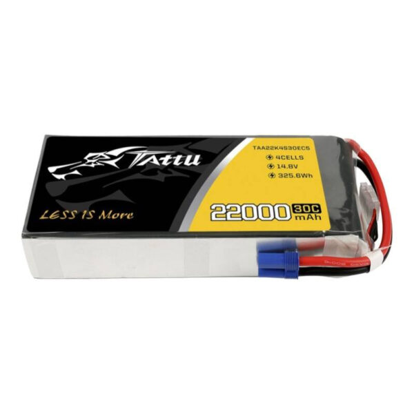 TATTU 22000mAh 14.8V 30C 4S1P Lipo aku pakett EC5-ühendusega