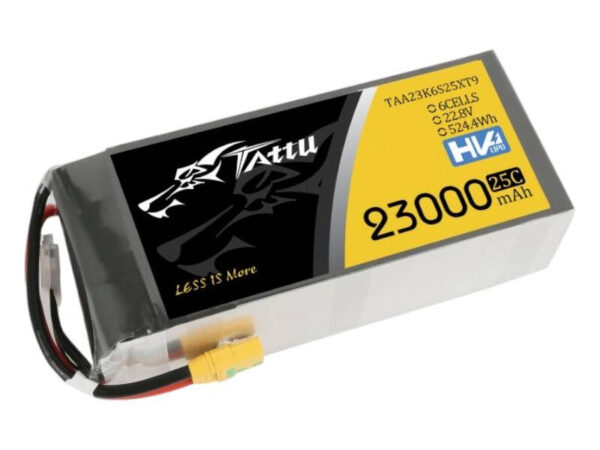 43185_1 Tattu 23000mAh 22.8V 25C 6S1P Lipo aku pakett XT90-S-iga