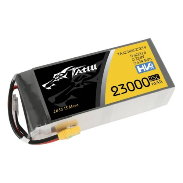 Tattu 23000mAh 22.8V 25C 6S1P Lipo aku pakett XT90-S-iga