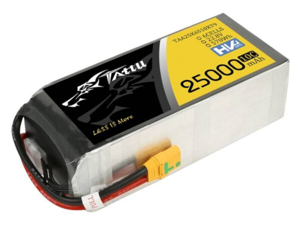 43186_1 Tattu 25000mAh 22.8V 10C 6S1P Lipo aku komplekt XT90-S-iga