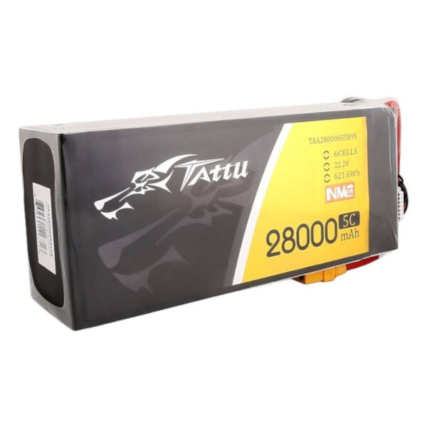 Tattu NMC 28000mAh 22.2V 5C 6S1P Lipo aku komplekt XT90-S pistikuga