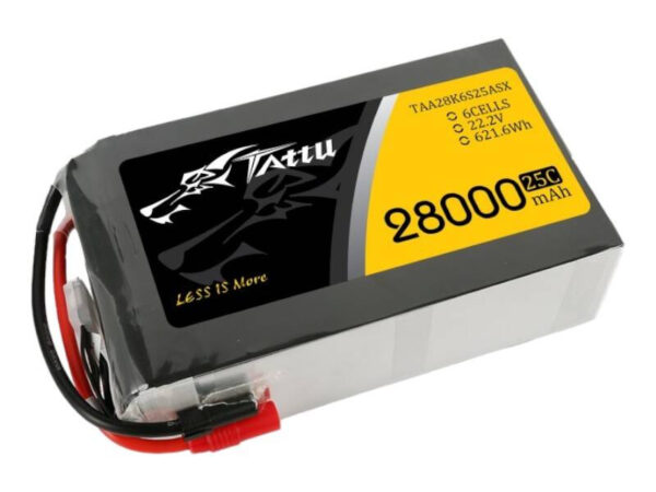 43188_1 Tattu 28000mAh 22.2V 25C 6S1P Lipo aku komplekt AS150+XT150-ga