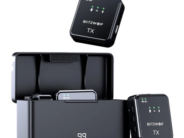 Juhtmevaba mikrofon BlitzWolf, BW-SX63, 1000mAh (must)