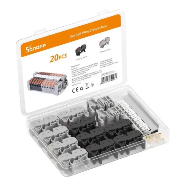 43327_1 DIN Rail juhtmeühendaja Sonoff komplekt (20 tk)