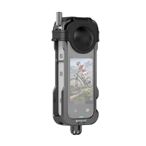 Metallist kaitsekorpus objektiivikattega Insta360 X4 jaoks