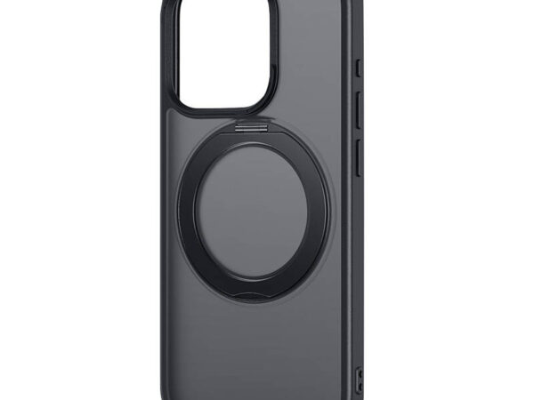 43980_1 Telefonikott koos alusega Baseus SkyRing 360° iP 15 jaoks + karastatud klaas ja puhastuskomplekt (must)