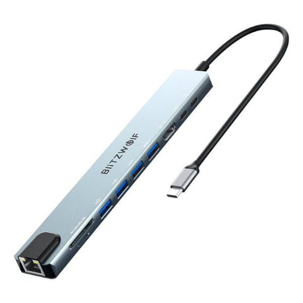Docking Station Blitzwolf BW-TH5 10in1 USB-C (hõbe)