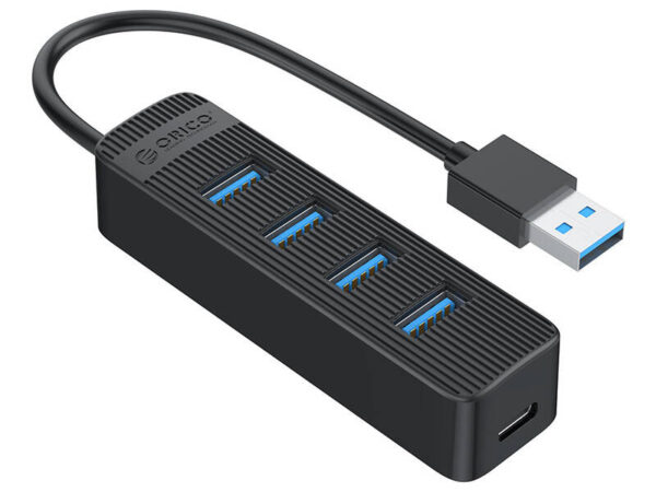 44326_1 Orico Hub USB-A 4xUSB-A 3.0 - musta värvi