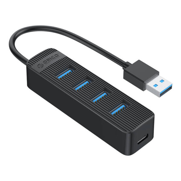 Orico Hub USB-A 4xUSB-A 3.0 - musta värvi