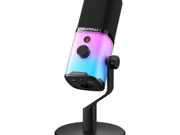 44719_1 Maono PD100X RGB mikrofon musta värviga