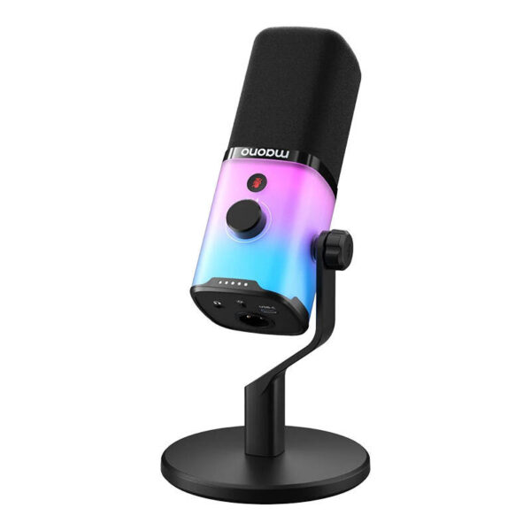 Maono PD100X RGB mikrofon musta värviga