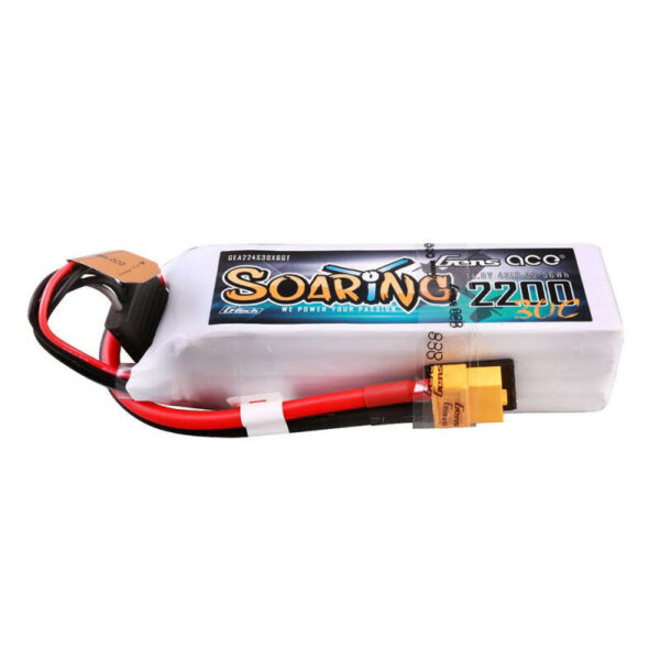 Gens ace G-Tech Soaring 2200mAh 14.8V 30C 4S1P Lipo aku komplekt XT60 pistikuga