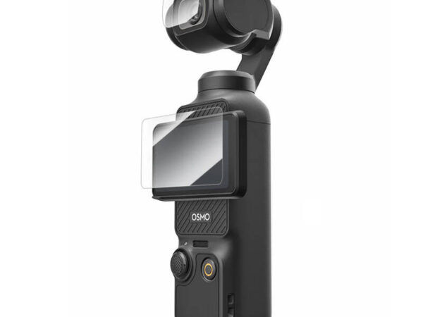 45633_1 Kuumtöödeldud klaasifilm TELESIN DJI Osmo Pocket 3 jaoks (objektiivifilm x2 + LCD-ekraani film x2)