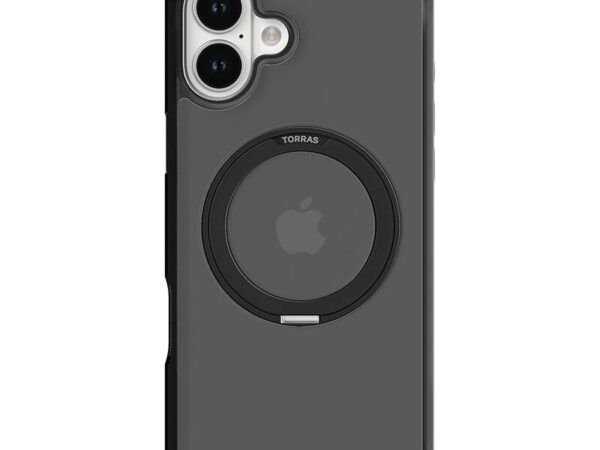 45964_1 Torras Ostand Pro ümbris iPhone 16 jaoks (must)