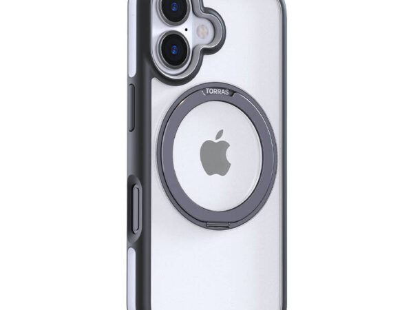 45977_1 Torras Ostand R Fusion ümbris iPhone 16-le (must)