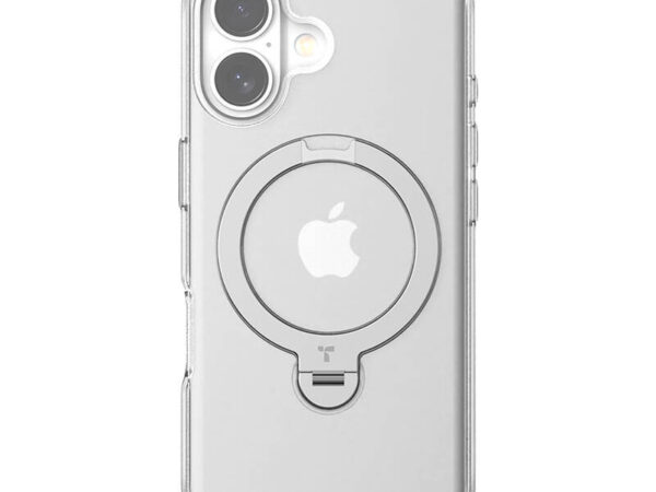 45987_1 Torras Ostand Spin korpus iPhone 16 jaoks (läbipaistev)