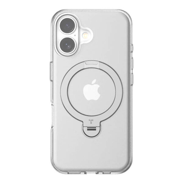 45991_1 Torras Ostand Spin ümbris iPhone 16 Plus jaoks (läbipaistev)