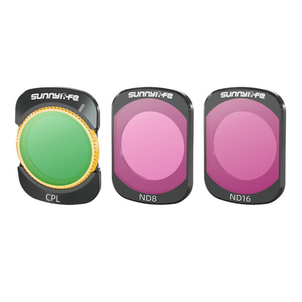 46084_3 Objektiivifiltrid CPL, ND8, ND16 Sunnylife DJI Osmo Pocket 3 jaoks