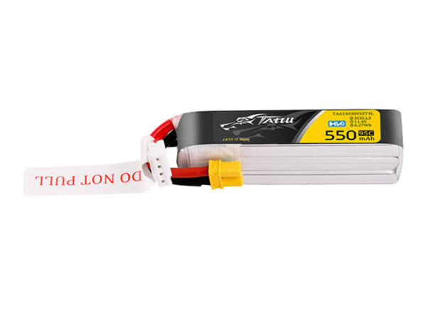 46117_2 Tattu 3s 550mAh 95C 11.4V HV Lipo Aku XT30 pistikuga Long-Pack