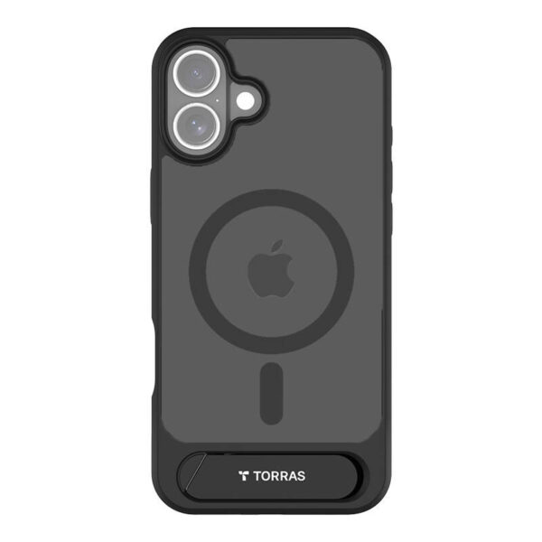 46127_1 Etui Torras Pstand seeria iPhone 16 Plus jaoks (Must)