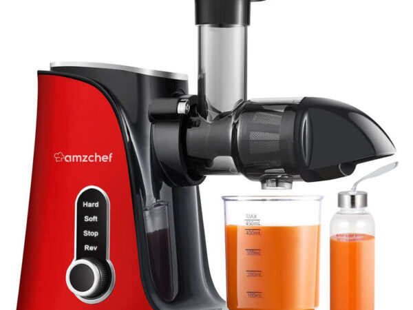 46526_1 AMZCHEF GM3001-RD aeglane mahlapress (punane)