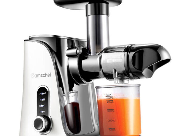 46530_1 AMZCHEF GM3001-WT aeglane mahlapress (valge)