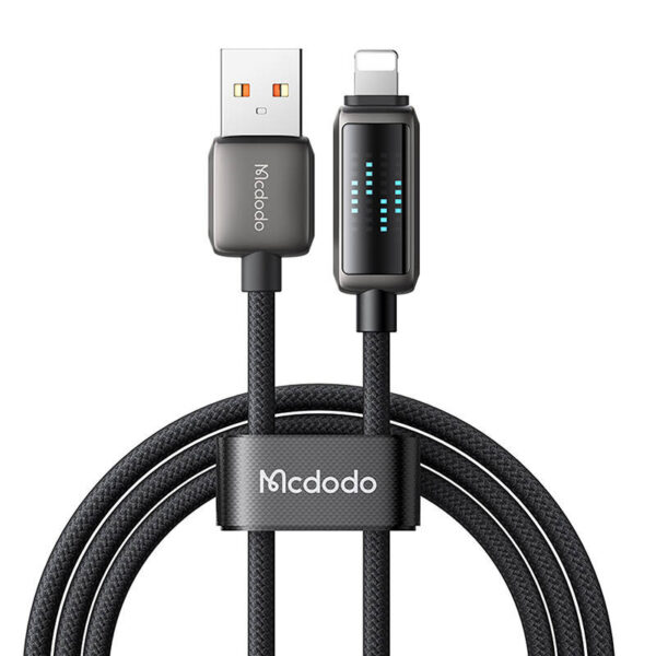 Mcdodo CA-5250 USB-A kuni Lightning kaabel, LED-ekraan, 1.2m