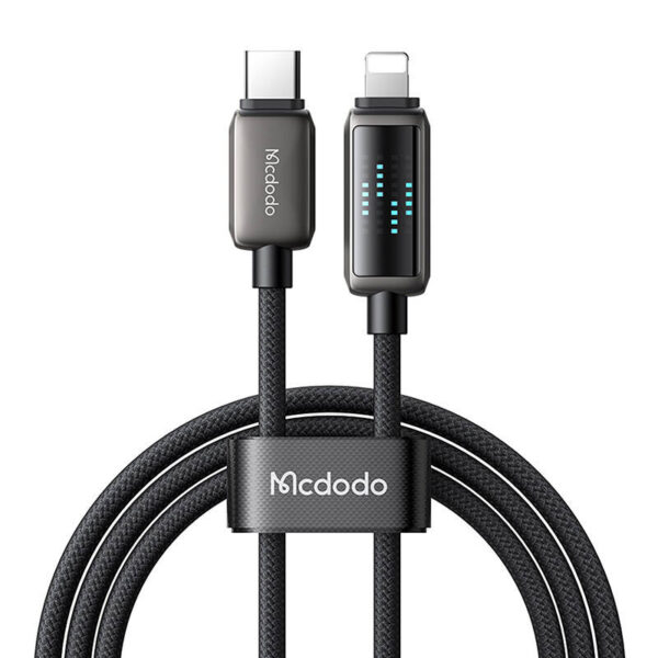 Mcdodo CA-2630 USB-C kuni Lightning kaabel, 36W, LED-ekraan, 1.2m