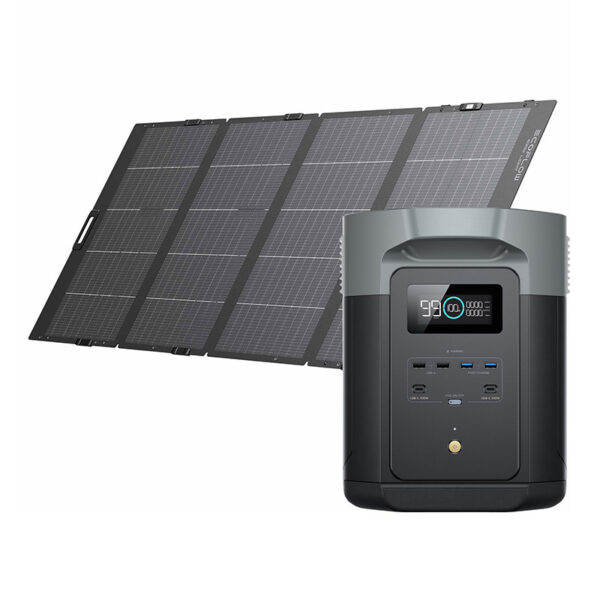 Pakett EcoFlow Delta 2 Max + PV paneel 400W (kokkuklapitav)
