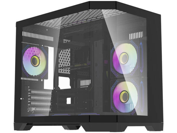 47261_1 Darflash FT418 arvutikorpus + 6 aRGB ventilaatorit (must)