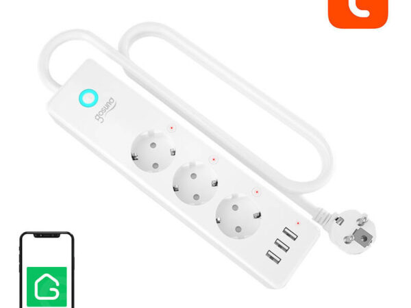 Gosund P1 PLUS nutikas WiFi toitepistik (3x AC schuko, 3x USB-A) Tuya