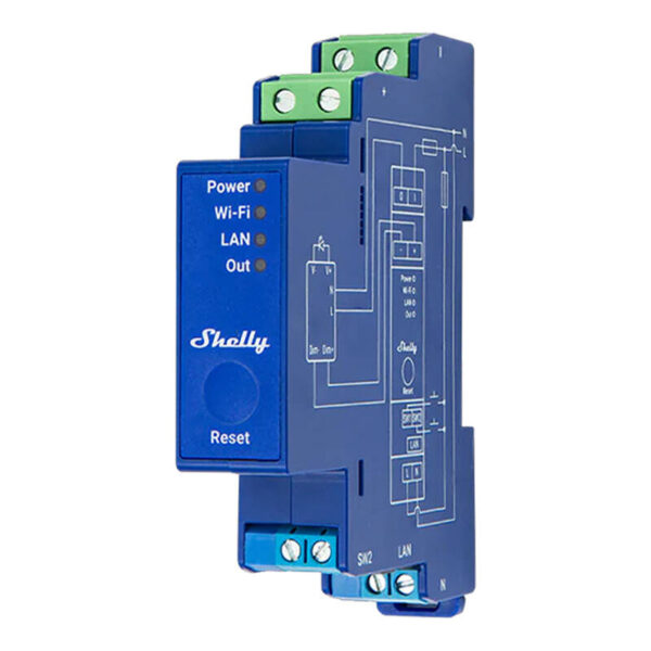 Shelly Pro Dimmer 0/1-10V PM Valgustuse Kontroller, WiFi/Bluetooth