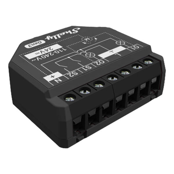 Shelly 2PM Gen3 2-kanaliline kontroller, WiFi/Bluetooth (energi mõõtmine)